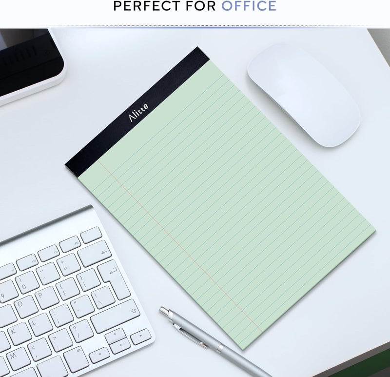 Alitte Colored Legal Pads 8.5 x 11, Pack of 12 - Perforated Wide Ruled Writing Note Pads - Premium Thick Paper, No Ink Bleeding - Lined Legal Pad For Home, Office, School, Business - 50 Sheets - Image 4